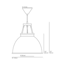 Load image into Gallery viewer, Titan Pendant Light - line drawing.