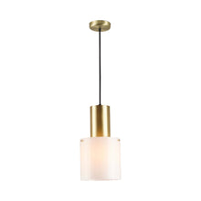 Load image into Gallery viewer, Walter Pendant Light in Opal Glass/Brass (Large).