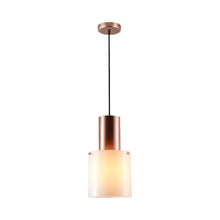 Load image into Gallery viewer, Walter Pendant Light in Opal Glass/Copper (Large).