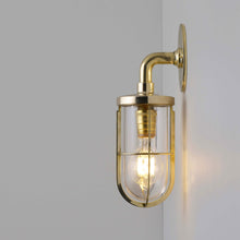 Load image into Gallery viewer, Weatherproof Ship's Well Glass Wall Light in Detail.