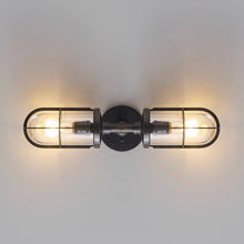 Load image into Gallery viewer, Weatherproof Ship's Well Glass Wall Light in Detail.