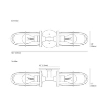 Load image into Gallery viewer, Weatherproof Ship's Well Glass Wall Light - line drawing.