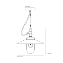 Load image into Gallery viewer, Well Pendant Light - line drawing.