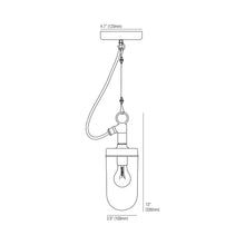 Load image into Gallery viewer, Well Pendant Light - line drawing.