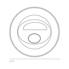 Load image into Gallery viewer, Zephyr LED Wall Light - line drawing.