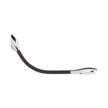 Load image into Gallery viewer, Zonda Surface Mount LED Wall Light in Polished Nickel/Chocolate Brown.