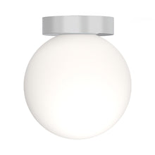 Load image into Gallery viewer, Bola Sphere LED Flush Mount Ceiling Light in Chrome (8-Inch).