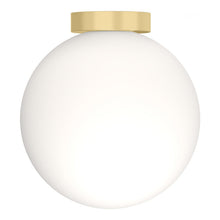 Load image into Gallery viewer, Bola Sphere LED Flush Mount Ceiling Light in Brass (12-Inch).