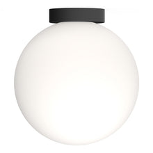 Load image into Gallery viewer, Bola Sphere LED Flush Mount Ceiling Light in Matte Black (12-Inch).