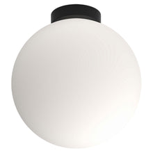 Load image into Gallery viewer, Bola Sphere LED Flush Mount Ceiling Light in Matte Black (16-Inch).