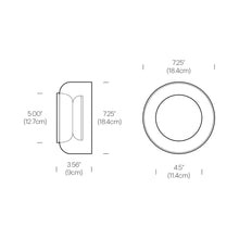 Load image into Gallery viewer, Totem LED Wall Light - line drawing.