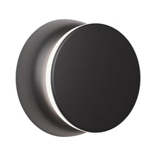 Load image into Gallery viewer, Totem Puck LED Wall Light in Black/Black.