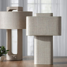 Load image into Gallery viewer, Harmon Table Lamp in living room.