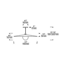 Load image into Gallery viewer, Pirlo Pendant Light - line drawing.