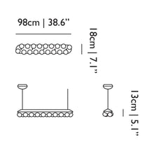 Load image into Gallery viewer, Prop Light LED Suspension Light - line drawing.