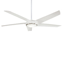 Load image into Gallery viewer, Raptor LED Ceiling Fan in Flat White/Flat White.
