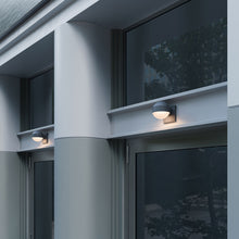 Load image into Gallery viewer, Reals Dome Cap Downlight Outdoor LED Wall Light in Outside Area.