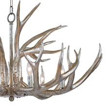 Load image into Gallery viewer, Antler Chandelier in Detail.