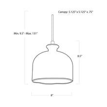 Load image into Gallery viewer, Bianca Pendant Light - line drawing.
