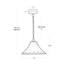 Load image into Gallery viewer, Cally Pendant Light - line drawing.