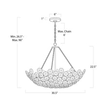 Load image into Gallery viewer, Charlotte Chandelier - line drawing.