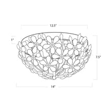 Load image into Gallery viewer, Cheshire Flush Mount Ceiling Light - line drawing.