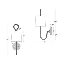 Load image into Gallery viewer, Coastal Living Bimini Wall Light - line drawing.