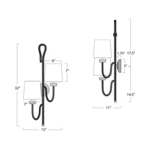 Load image into Gallery viewer, Coastal Living Bimini Wall Light - line drawing.