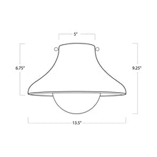 Load image into Gallery viewer, Coastal Living Surfside Flush Mount Ceiling Light - line drawing.
