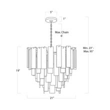 Load image into Gallery viewer, Glacier Chandelier - line drawing.