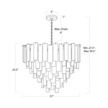 Load image into Gallery viewer, Glacier Chandelier - line drawing.