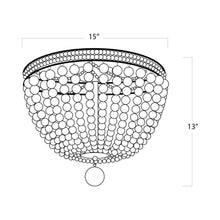 Load image into Gallery viewer, Malibu Flush Mount Ceiling Light - line drawing.