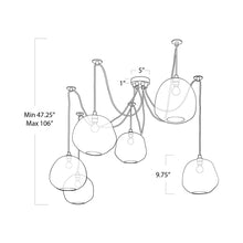 Load image into Gallery viewer, Molten Chandelier - line drawing.