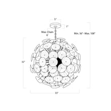 Load image into Gallery viewer, Poppy Chandelier - line drawing.