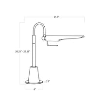 Load image into Gallery viewer, Raven Table Lamp - line drawing.