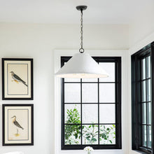Load image into Gallery viewer, Southern Living Billie Pendant Light in living room.