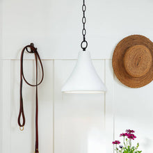 Load image into Gallery viewer, Southern Living Billie Pendant Light in living room.
