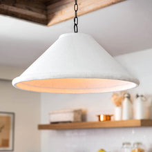 Load image into Gallery viewer, Southern Living Billie Pendant Light in living room.