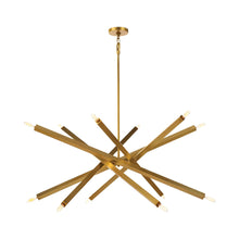 Load image into Gallery viewer, Viper Chandelier in Natural Brass.