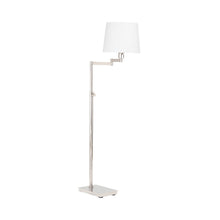 Load image into Gallery viewer, Virtue Floor Lamp in Polished Nickel.