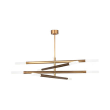 Load image into Gallery viewer, Wick Chandelier in Natural Brass.