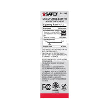 Load image into Gallery viewer, Edison Style Candelabra Base CA Type LED Bulb in Detail.