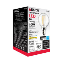 Load image into Gallery viewer, Edison Style Candelabra Base G Type LED Bulb in Detail.