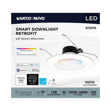 Load image into Gallery viewer, Starfish Wifi Smart LED Color-Changing 5-6 Inch Recessed Downlight in Detail.