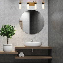 Load image into Gallery viewer, Abel LED Vanity Wall Light in bathroom.