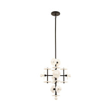 Load image into Gallery viewer, Amani Pendant Light in Detail Black Cashmere.