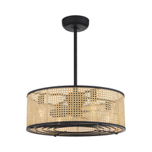 Load image into Gallery viewer, Astoria Fan D'Lier in Matte Black.