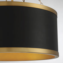 Load image into Gallery viewer, Delphi Drum Pendant Light in Detail.