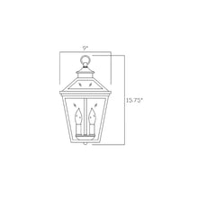 Load image into Gallery viewer, Ellijay Outdoor Pendant Light - line drawing.