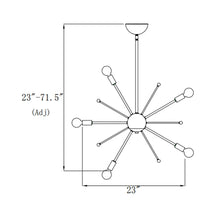Load image into Gallery viewer, Galea Pendant Light - line drawing.